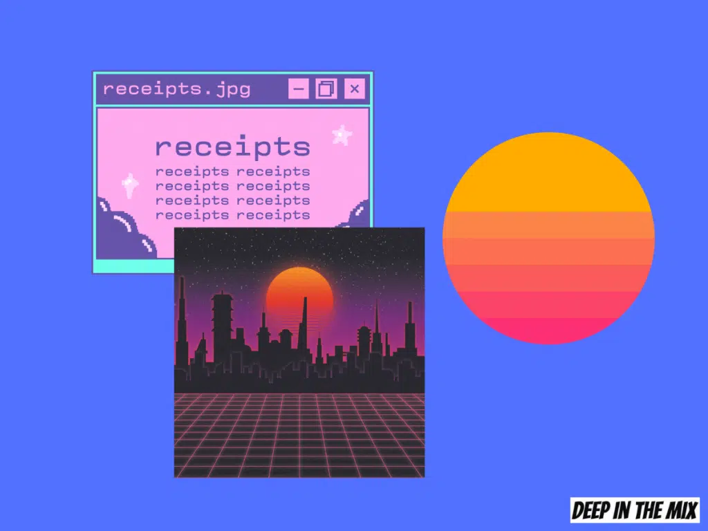 Arte que representa el estilo de arte del vaporwave